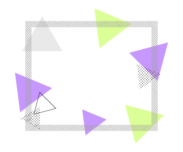 80年代風シンプルなフレーム　三角形
