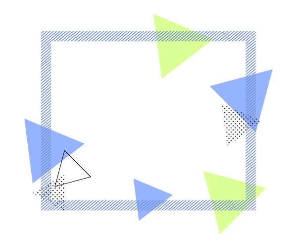 80年代風シンプルなフレーム　三角形